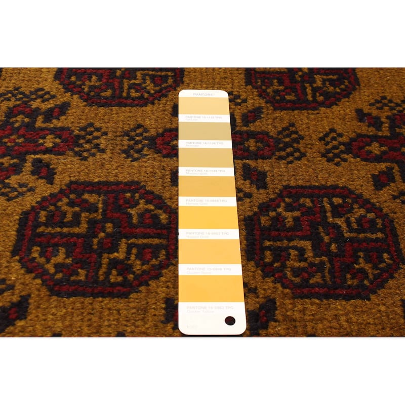 ECARPETGALLERY Hand-knotted Afghan Light Brown Wool Rug - 2'9 x 4'1