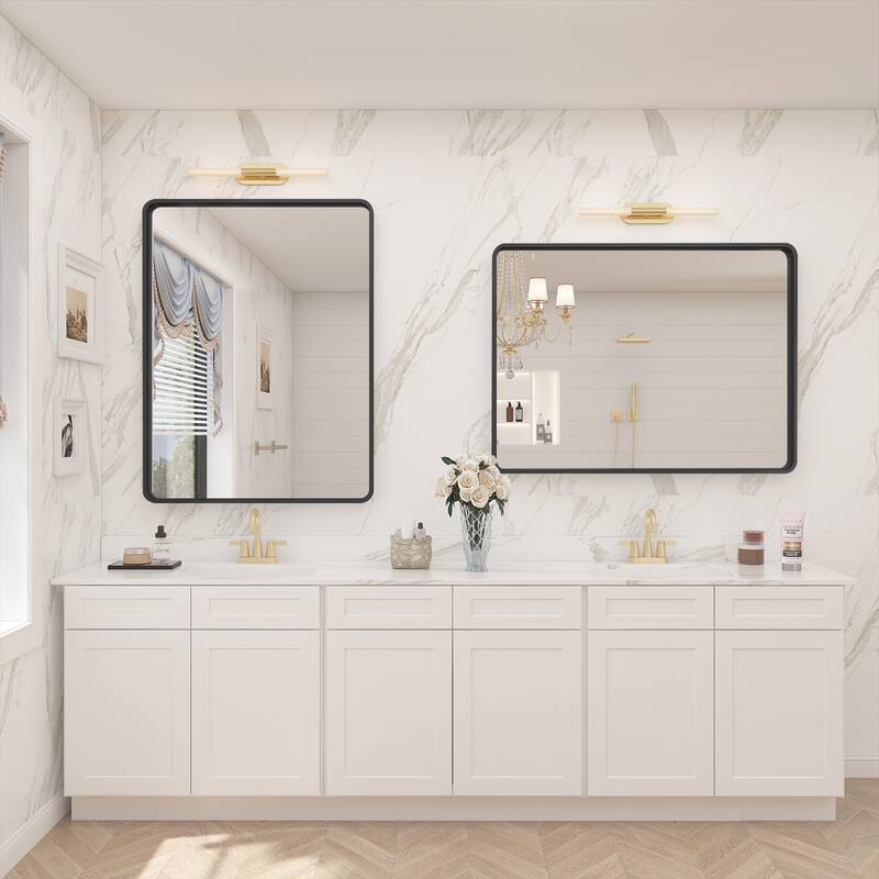 Aluminum alloy Framed Tempered Glass Wall Bathroom Vanity Mirror