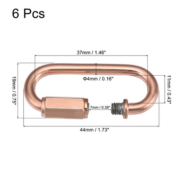 thumbnail image 2 of Quick Link Clips MECCANIXITY Gold Chain Connectors - 10 Pack 4mm Quick Links For Lighting & DIY Screw Lock Oval Clips 2 of 10