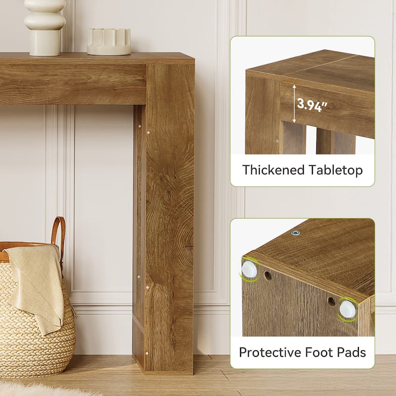 63" Wooden Console Table for Entryway, Hallway, Sofa