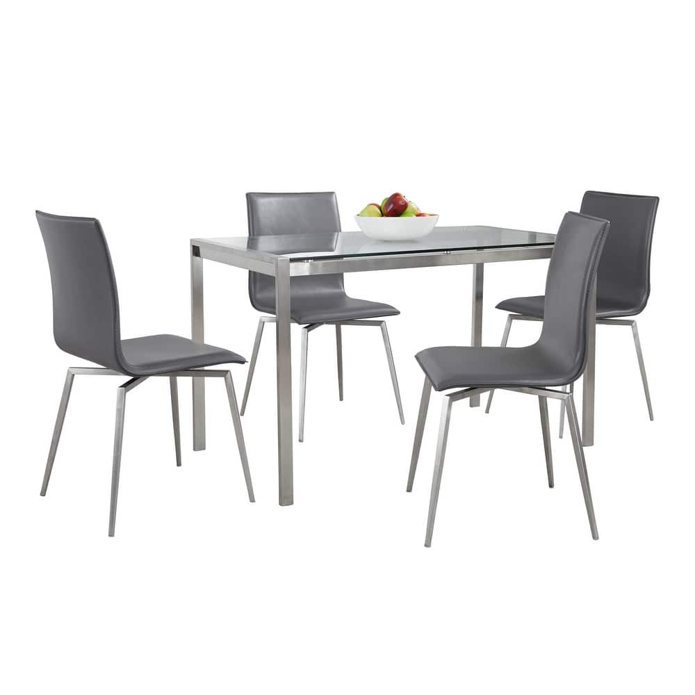 Strick & Bolton Forrest Tyra Upholstered 5-Piece Dining Set with Swivel