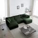 Option Green 3-Seater Sofa+Ottomans*2
