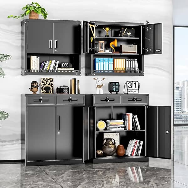 Metal Storage Cabinet With 2 Doors And 6 Shelves – 71