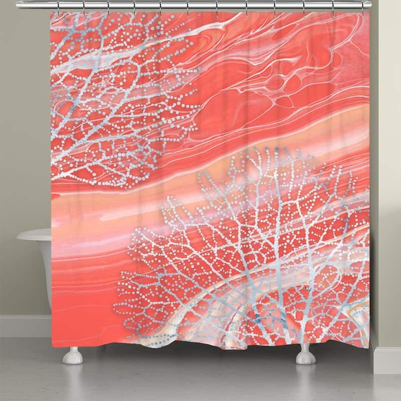 Serene Coral Shower Curtain