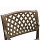 preview thumbnail 6 of 13, Outdoor Lattice 95-inch Bronze Oval Dining Set with Eight Arm Chairs