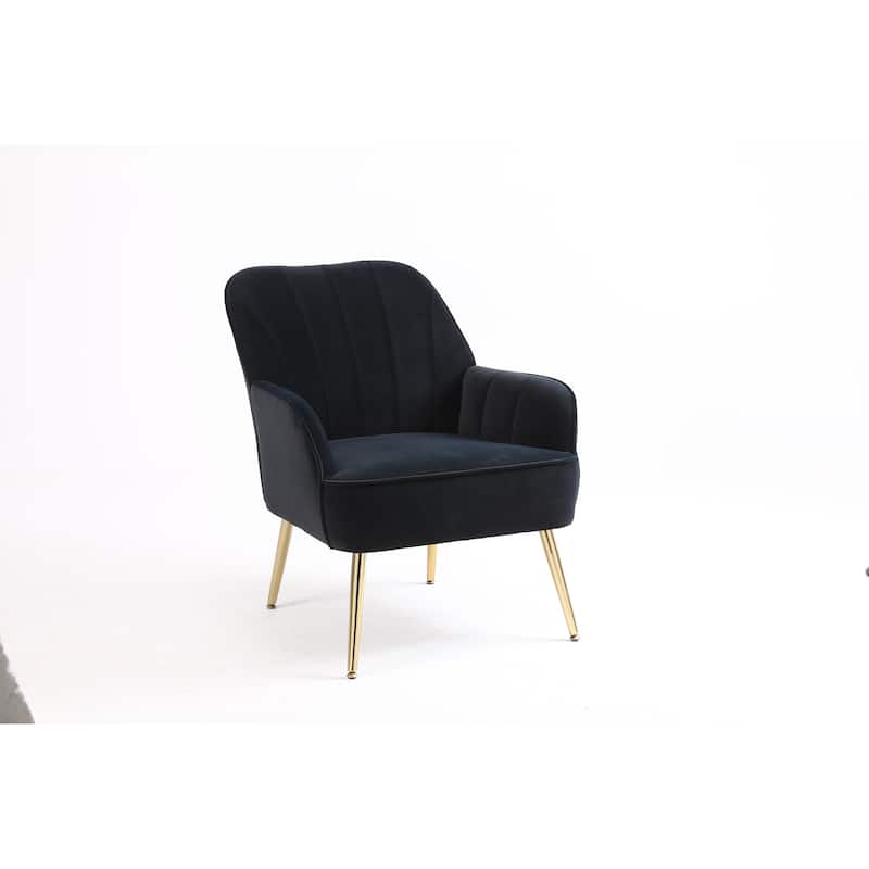 Mid Century Chair Black Velvet Armchair Wingback Chairs Accent Chairs