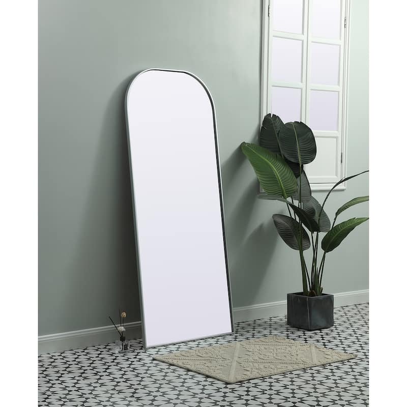 Indigo Home Metal Frame Arch Full Length Mirror 28x66 Inch
