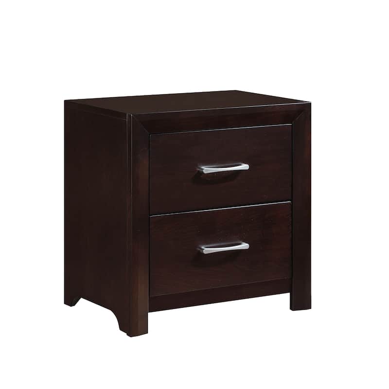 Contemporary Design 1pc Nightstand of Drawers Pulls Bedroom Furniture