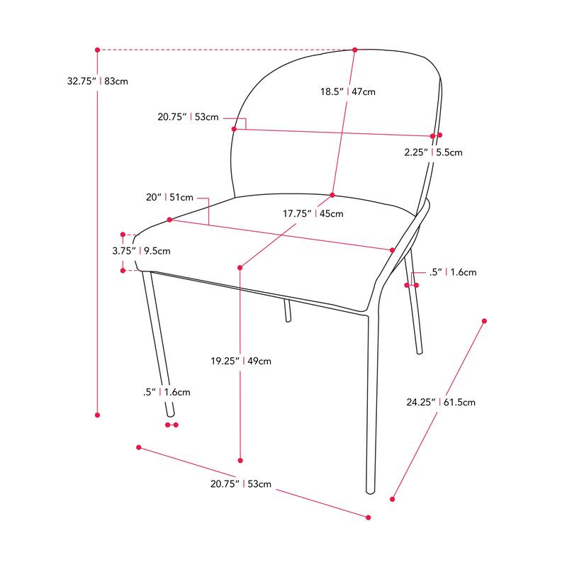 Blakeley High Back Upholstered Dining Chair, Set of 2