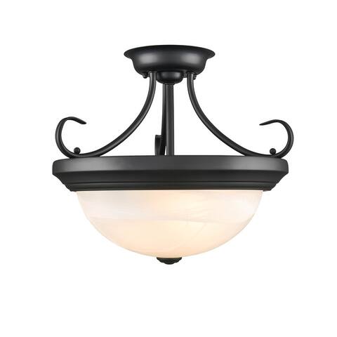 Millennium Lighting Metal 2 Light Semi-Flush Ceiling Mount in Multiple Finishes - N/A
