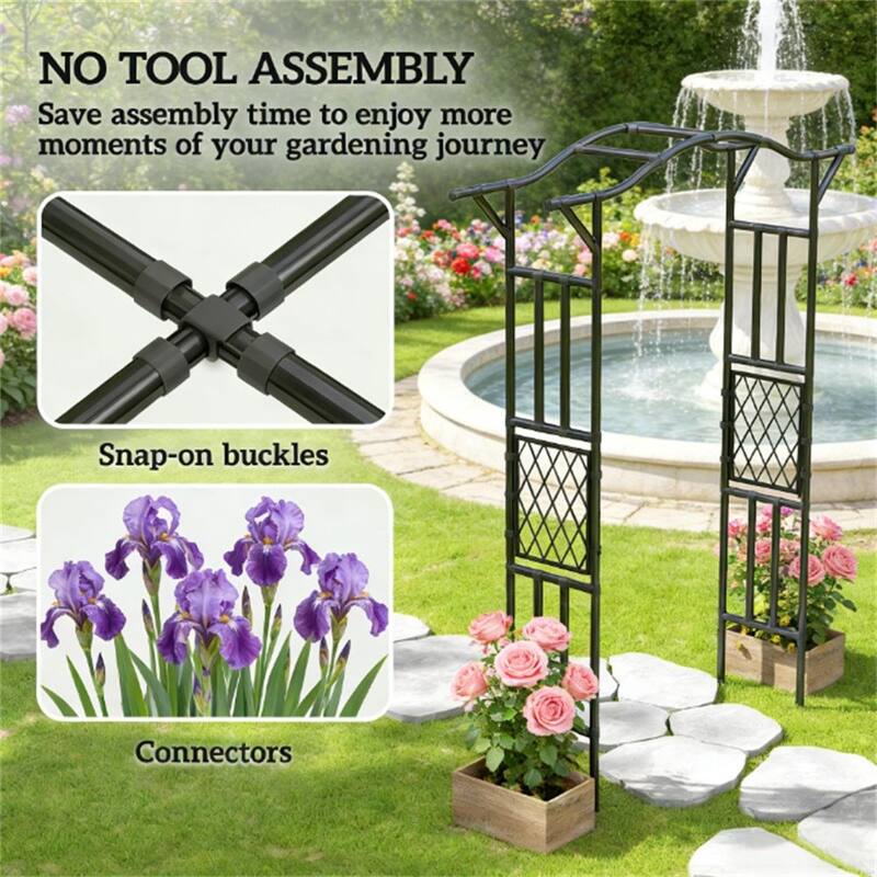 Garden arch, Plant Rack, Black