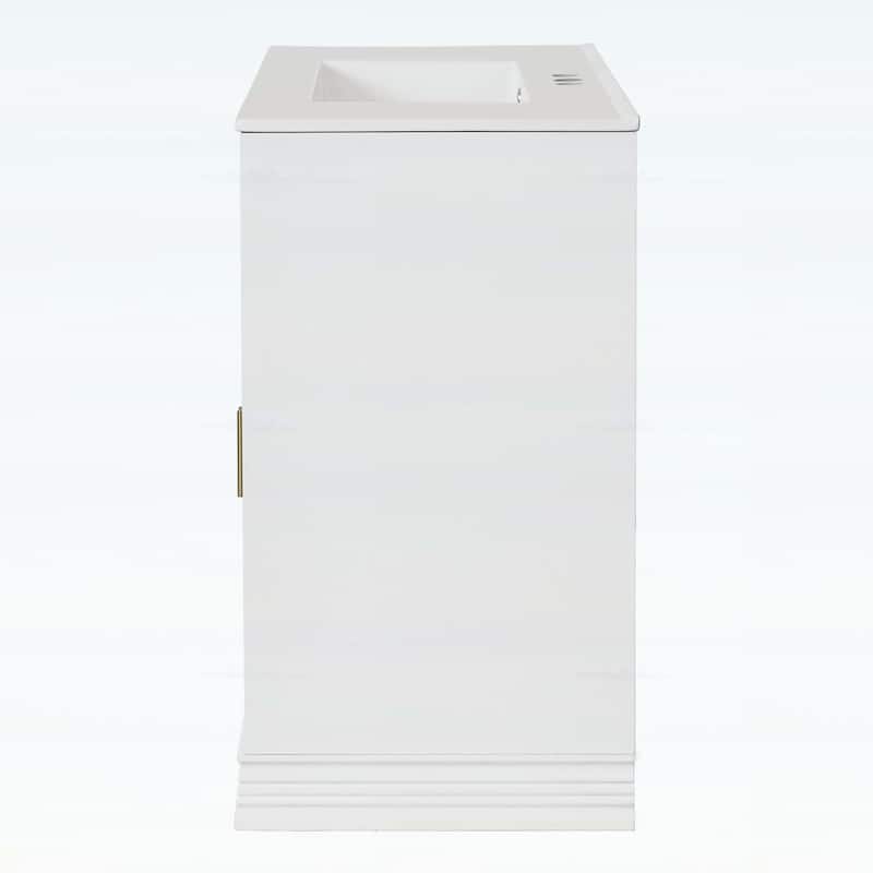 36 Inch Bathroom Vanity with Ceramic Sink,Soft Closing Doors,and Wood Frame for Elegant Storage