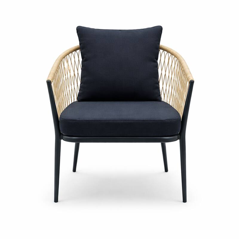 Resin Wicker Conversation 3 Pc. Set with Cushions