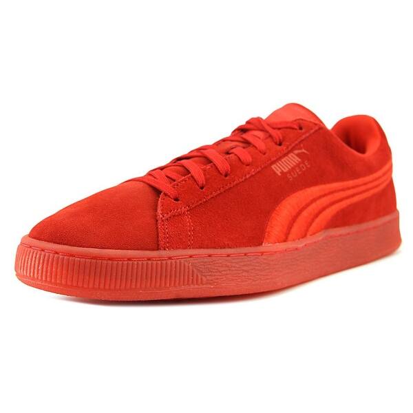 Shop Puma Suede Classic Badge Iced Men Round Toe Suede Red