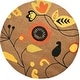 preview thumbnail 35 of 43, SAFAVIEH Handmade Soho Ingken Floral N.Z. Wool Rug 6' Round - Brown/Multi - Round