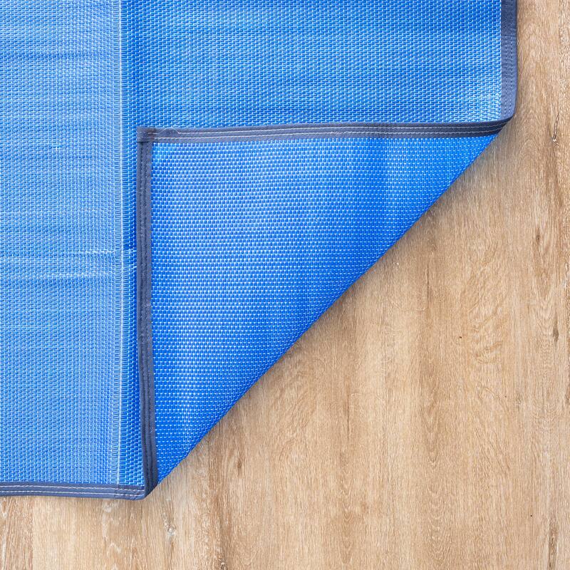 Lalune Beach Solid Color Indoor Outdoor Polypropylene Area Rug