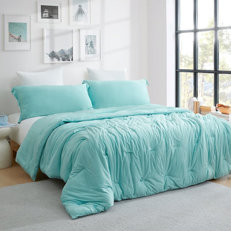 Glacier - Coma Inducer® Oversized Comforter Set - Frosty Eggshell Blue - King