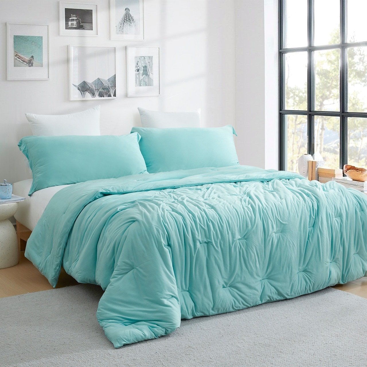 Glacier - Coma Inducer® Oversized Comforter Set - Frosty Eggshell Blue