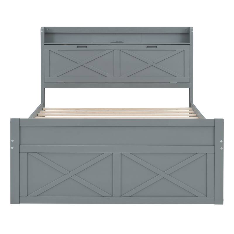 Extendable Bed with Trundle with Three Storage Drawers