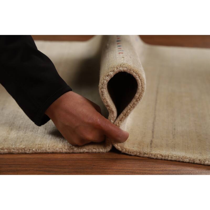 Tribal Gabbeh Indian Foyer Rug Handmade Oriental Silk Carpet - 3'0"x 4'10"