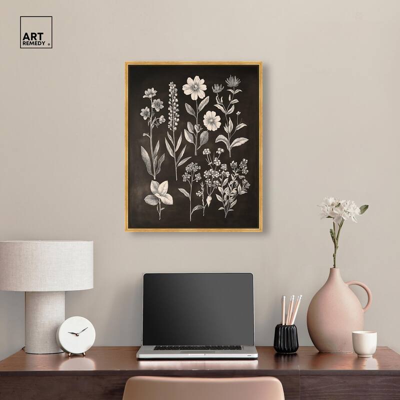Herbarium on Dark Canvas by Art Remedy