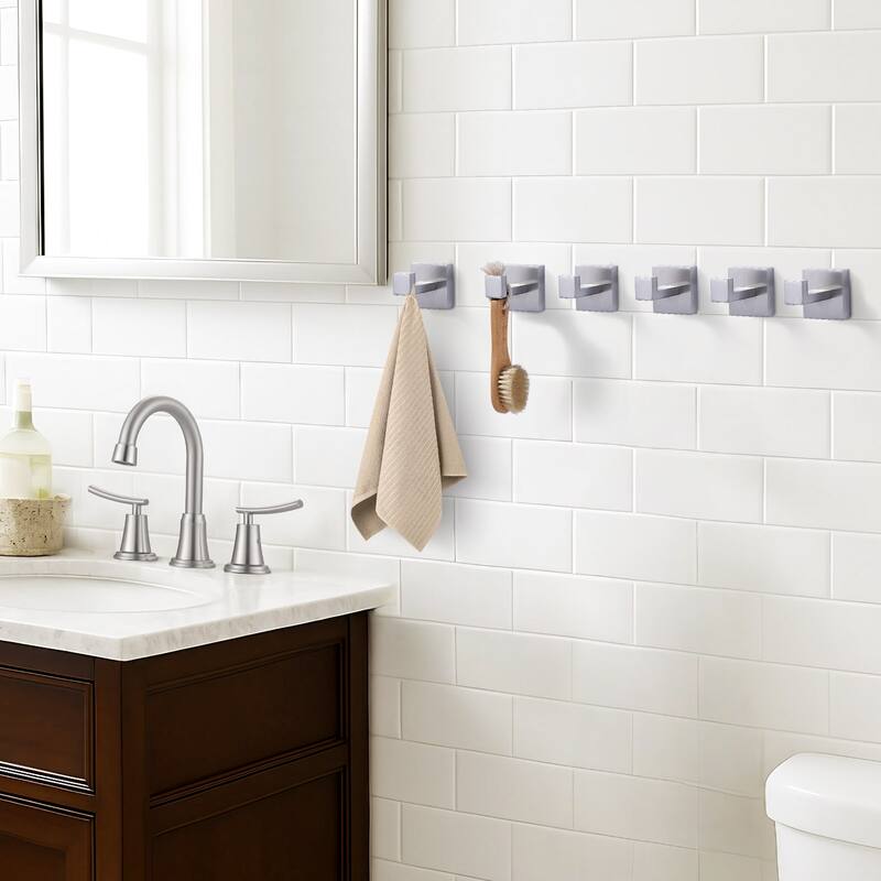 WOWOW J-Hook Wall Mount Robe/Towel Hook 6PCS