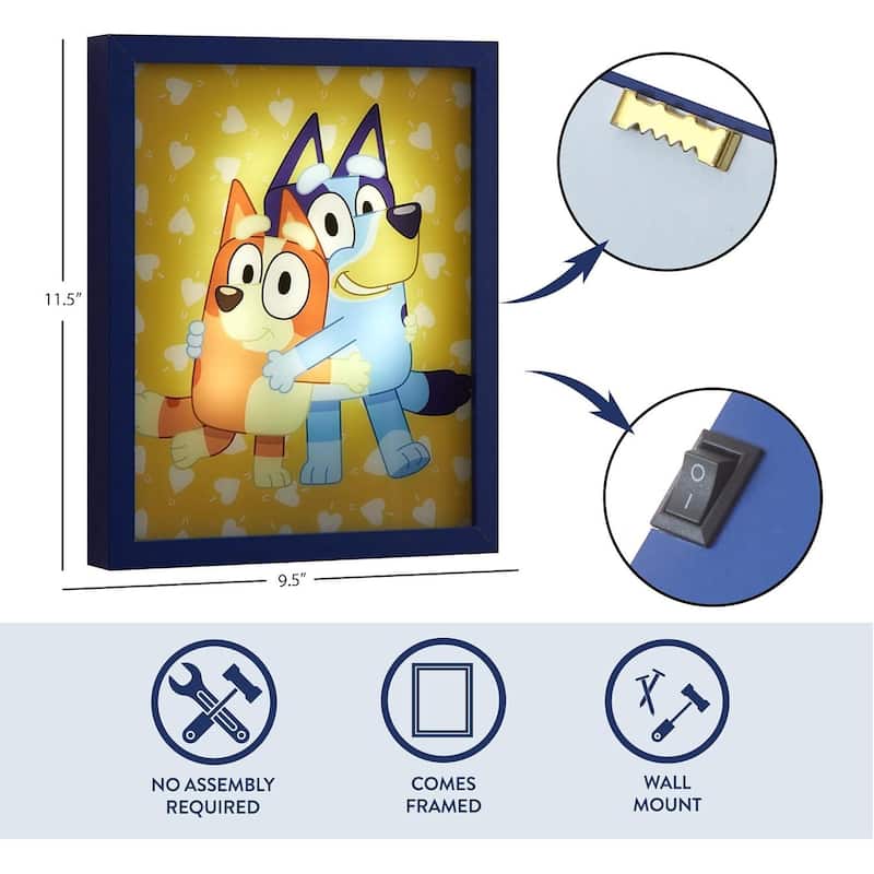 Bluey and Bingo LED Dual Wall Art