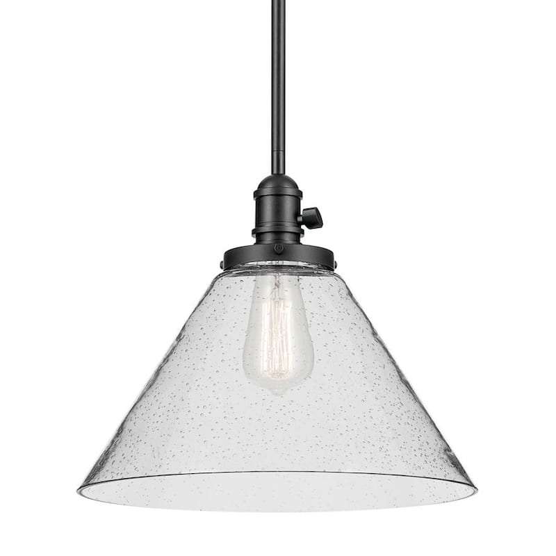 Kichler 43905 Avery 14" 1 Light Wide Pendant - Black