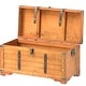 preview thumbnail 6 of 6, Rustic Large Wooden Storage Trunk with Lockable Latch