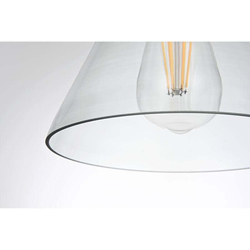 Elegant Lighting Destry Single Light 8" Wide Mini Pendant with Clear