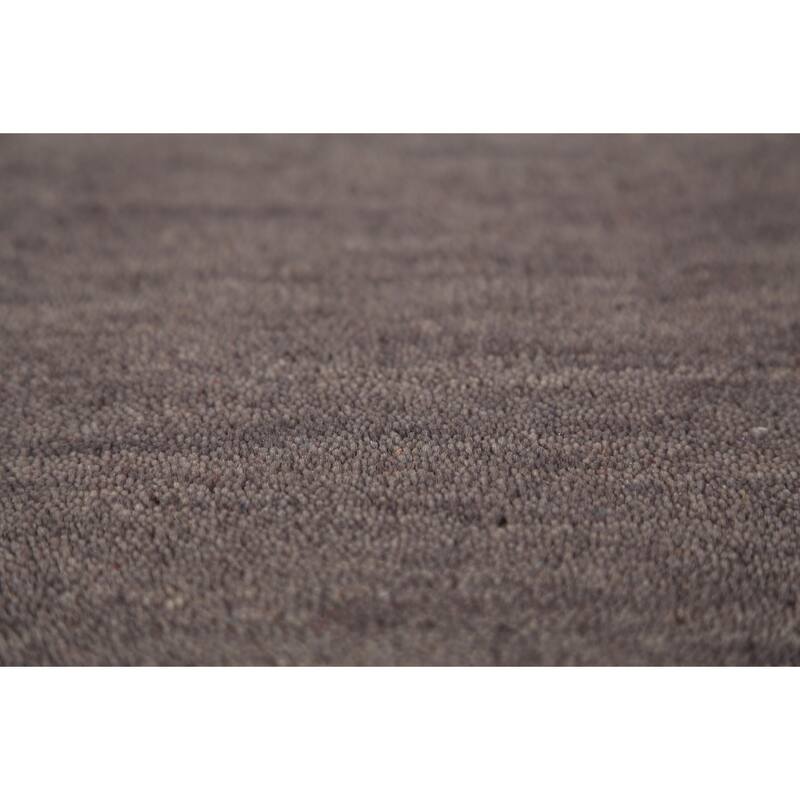 Tribal Charcoal Gabbeh Oriental Rug Handmade Wool Carpet - 4'8"x 6'7"