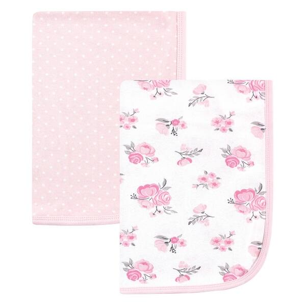 slide 1 of 1, Hudson Baby Infant Girl Cotton Swaddle Blankets, Pink Floral, One Size - Pink Floral - One Size One Size - Pink Floral