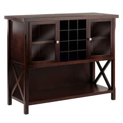 Xola Buffet Cabinet, Cappuccino - 43.8"W x 18"D x 35.9"H