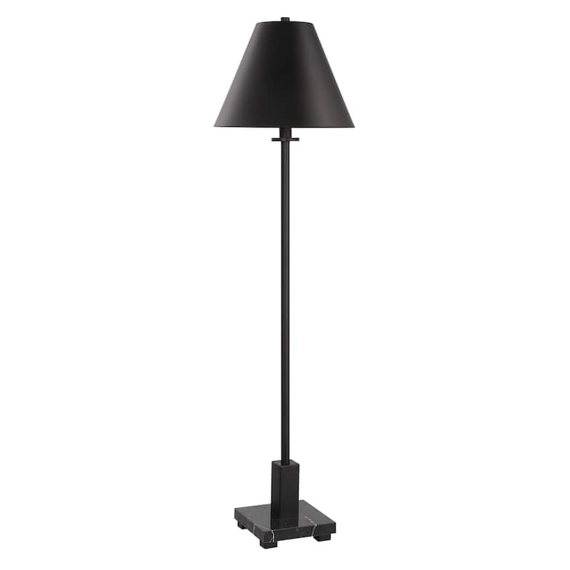 Slender Buffet Table Lamp with Empire Shade - 36.5" - Black