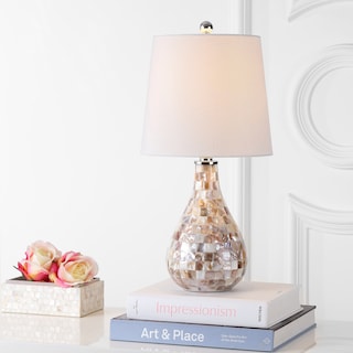 Mona 20.5" Mini LED Table Lamp, Seashell by JONATHAN Y