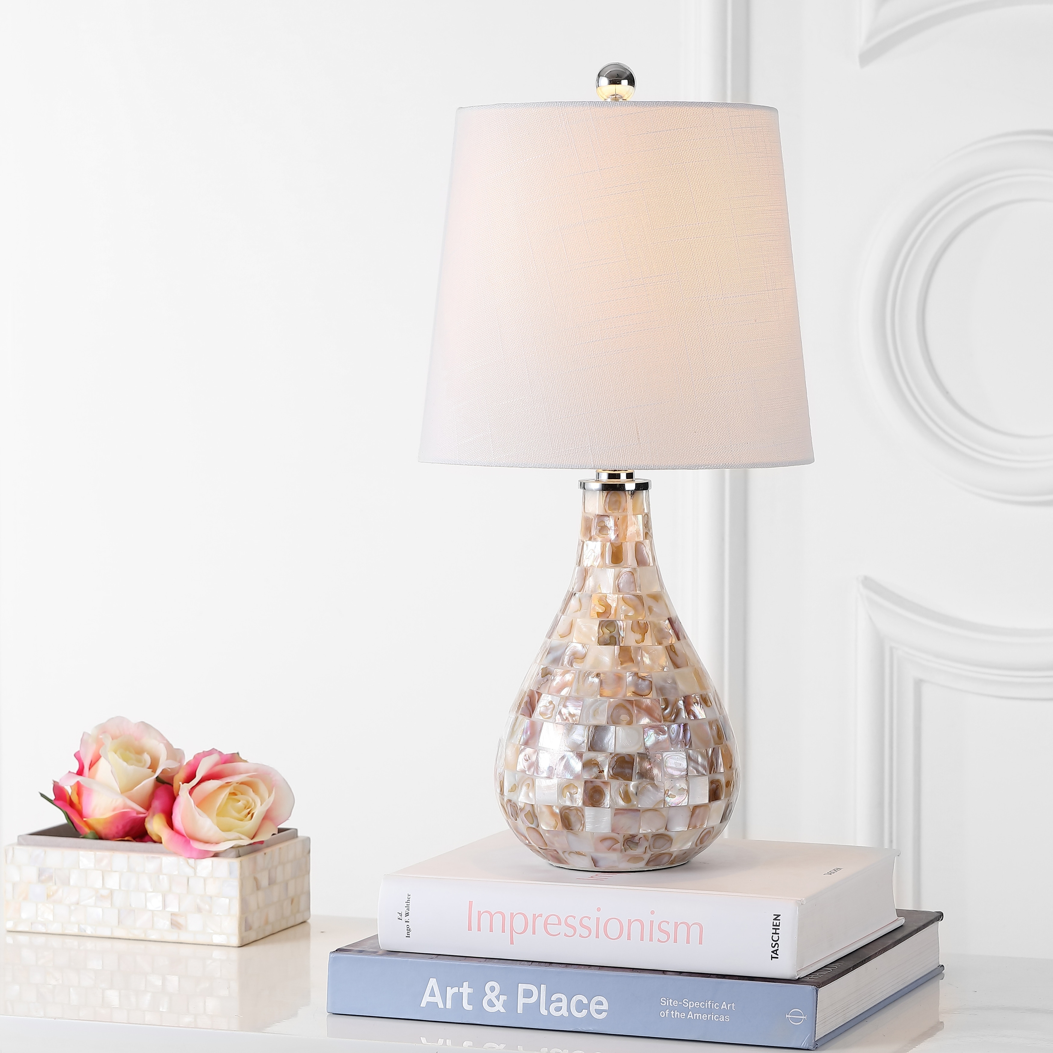 JONATHAN Y Mona 20.5" Mini LED Table Lamp, Seashell
