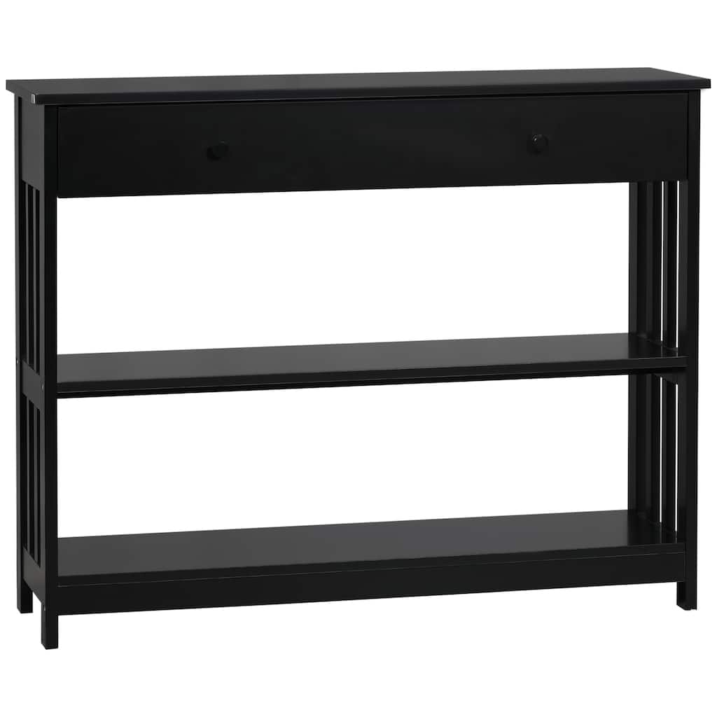 Console Hallway Table with Extra Wide Pull Out Drawer