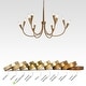 preview thumbnail 10 of 14, Modern Gold 12-Light Classic Candle Chandelier for Dining Living Room - D 36.2" x H 21.2"
