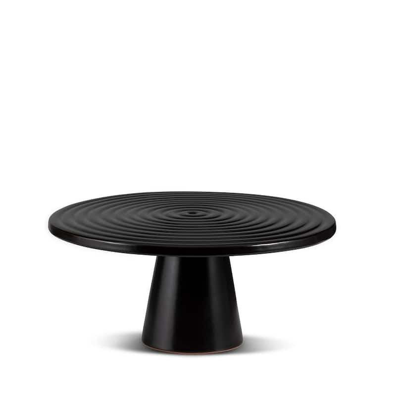 Food Stand Lg Black Matt Dia 12.6" - Black Matt - Medium - Black