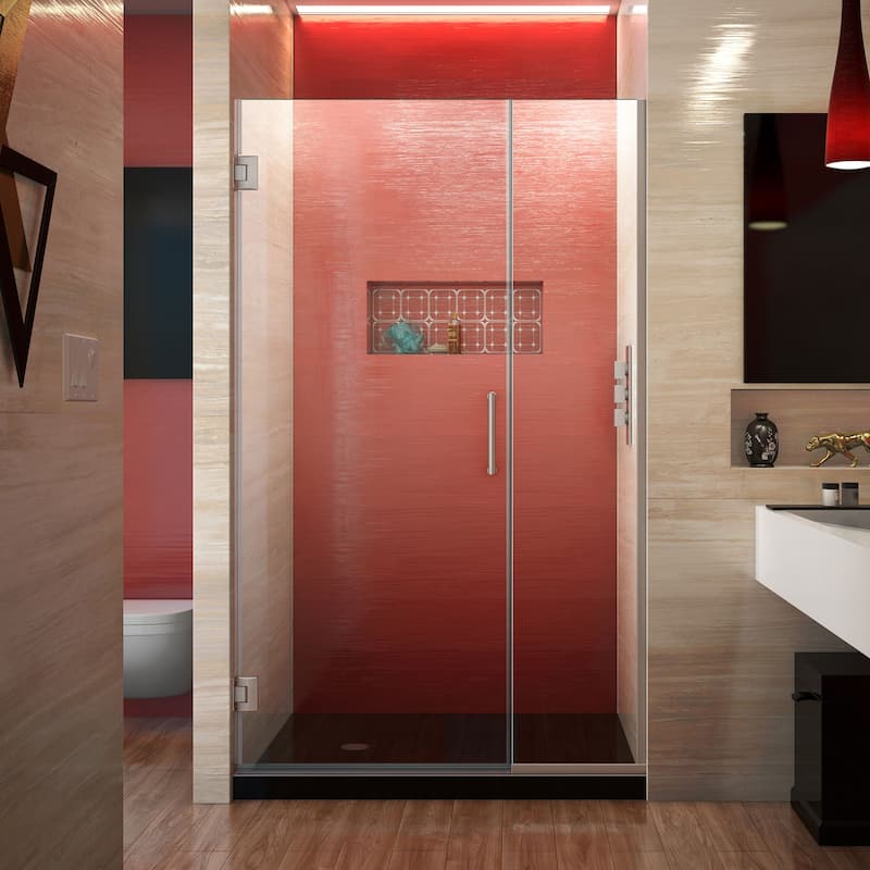 DreamLine Unidoor Plus 38-38 1/2 in. W x 72 in. H Frameless Hinged Shower Door - 38" - 38.5" W