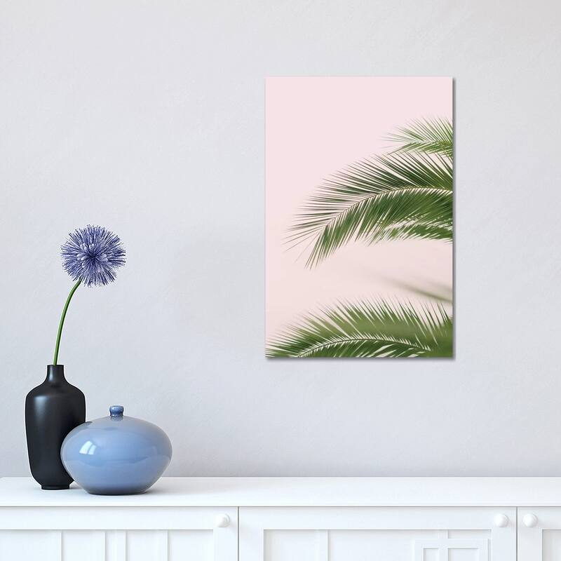 iCanvas "Pink And Green Palm Tree" by Ruby and B Canvas Print - 18x12x1.5