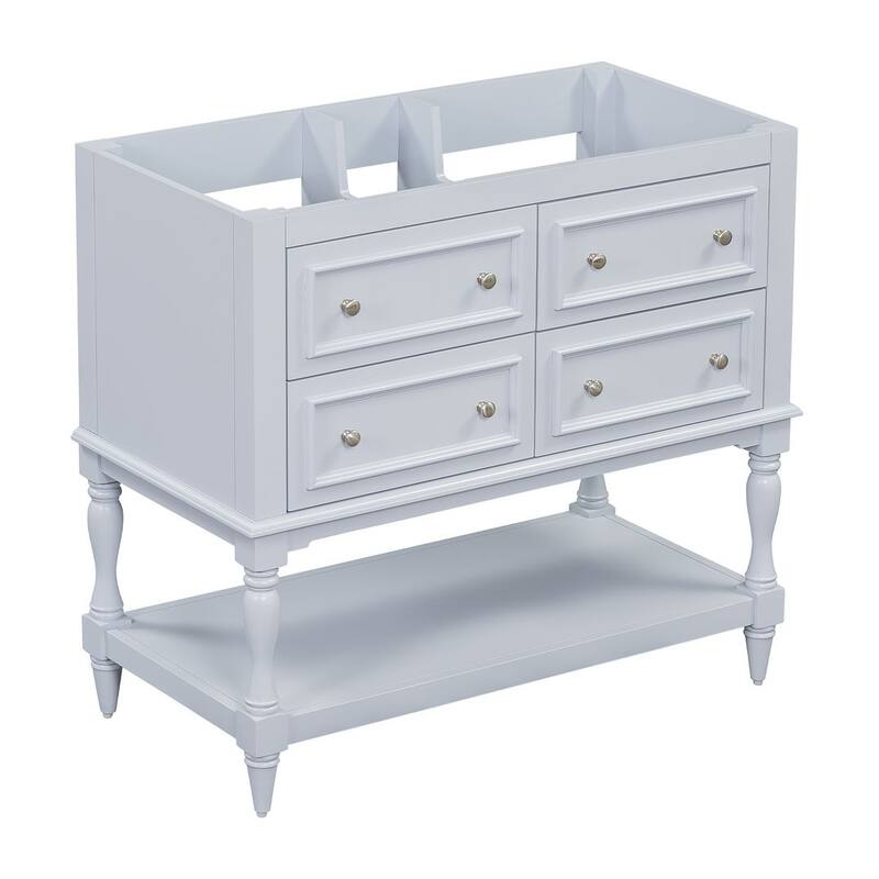 35'' Wall Mounted Bathroom Mirror Cabinet with Adjustable Shelves and Open Storage
