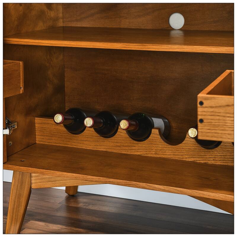 31.5" Liquor Cabinet with Wine Glass Holder