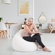 preview thumbnail 11 of 28, Sitting Point Faux Fur Large Fluffy Bean Bag White