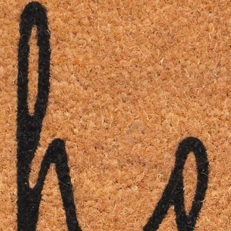 HomeRoots 24" X 36" Brown And Black Christmas Outdoor Coir Door Mat - 24.00' X '36.00
