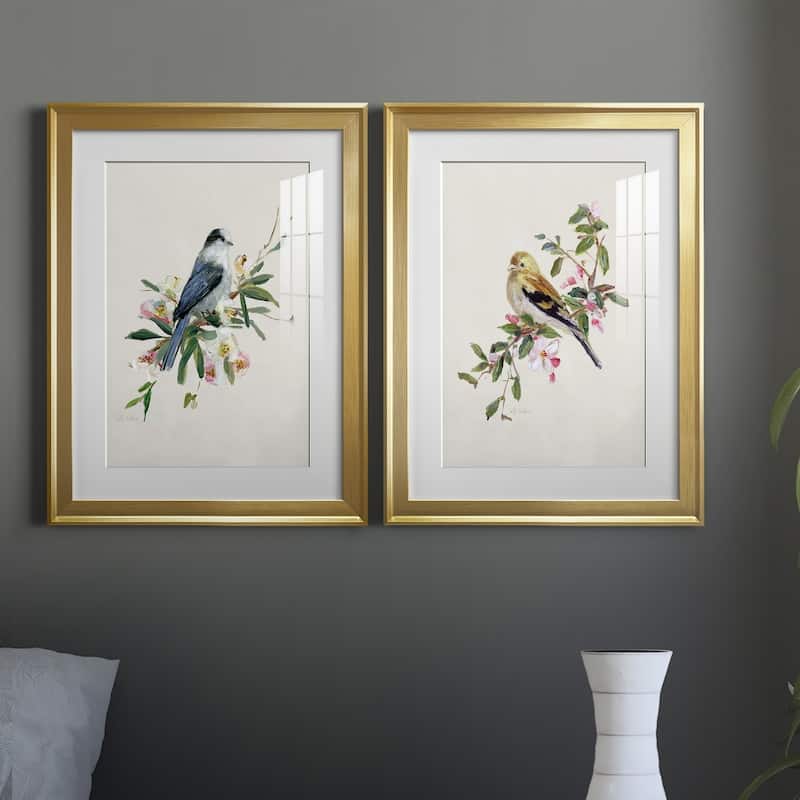 Spring Song Gray Jay Premium Framed Print - Ready to Hang