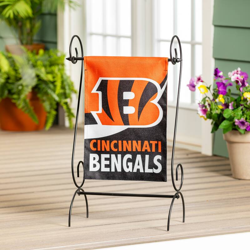 Cincinnati Bengals Burlap Flag Garden Size