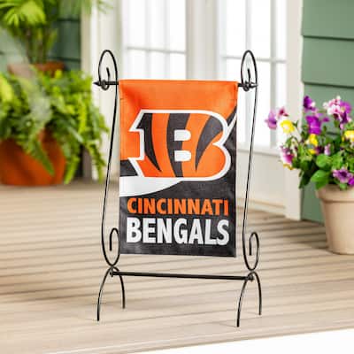 Cincinnati Bengals Burlap Flag Garden Size