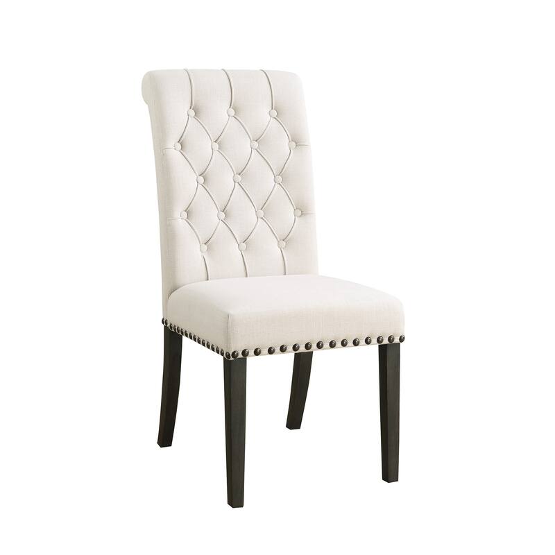 Chic Wooden Dining Side Chair, Beige, Set of 2 - 41.5 H x 19.5 W x 26.25 L Inches
