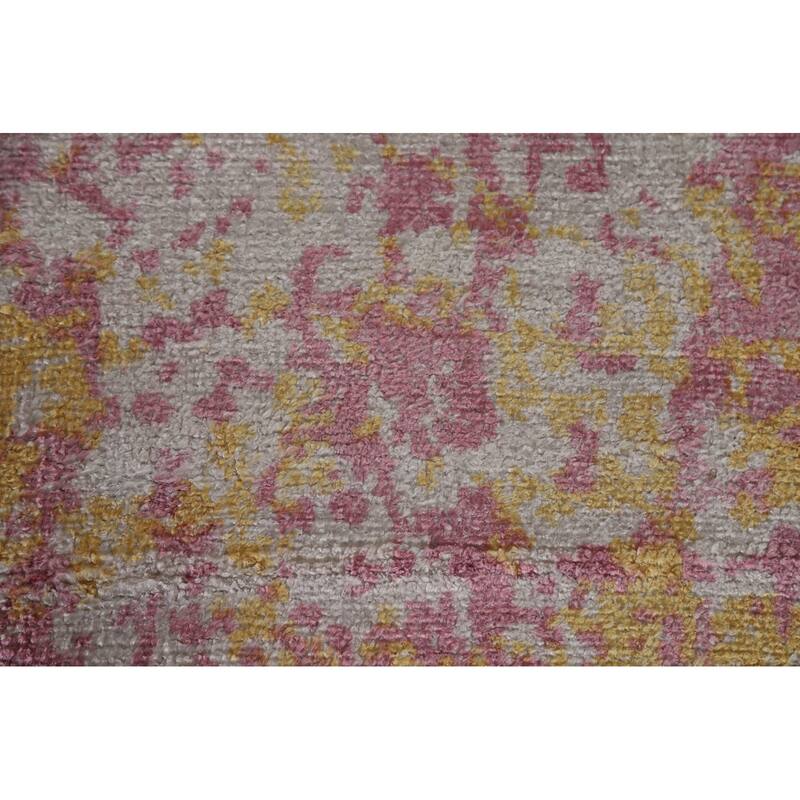 Hand Knotted Oriental 100% Wool Carpet Modern All-Over Multi-Colored Abstract Area Rug - 10' 11'' X 10' 11''